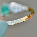 Vintage Emerald Platinum & 18CT Yellow Gold Solitaire Engagement Ring