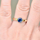 Sapphire “I LOVE YOU” 9ct Yellow Gold Solitaire Ring (1.11cts)