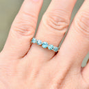 Vintage Blue Zircon Five-Stone Ring (1.11cts)