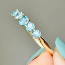 Vintage Blue Zircon Five-Stone Ring (1.11cts)
