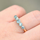 Vintage Blue Zircon Five-Stone Ring (1.11cts)