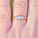 Antique Old-Cut Diamonds 18ct Yellow Gold Trilogy Engagement Ring (0.26ct)