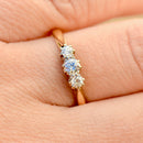 Antique Old-Cut Diamonds 18ct Yellow Gold Trilogy Engagement Ring (0.26ct)