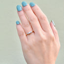 Antique Old-Cut Diamonds 18ct Yellow Gold Trilogy Engagement Ring (0.26ct)