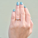 Antique Old-Cut Diamonds 18ct Yellow Gold Trilogy Engagement Ring (0.26ct)