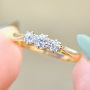 Antique Old-Cut Diamonds 18ct Yellow Gold Trilogy Engagement Ring (0.26ct)