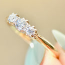 Antique Old-Cut Diamonds 18ct Yellow Gold Trilogy Engagement Ring (0.26ct)