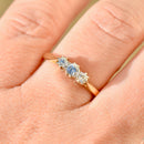 Antique Old-Cut Diamonds 18ct Yellow Gold Trilogy Engagement Ring (0.26ct)