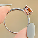 Orangey Pink Tourmaline 9ct White Gold Solitaire Ring (2.32cts)