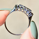 Vintage 2000s Sapphire and Diamond 18ct White Gold Cluster Ring (1.45cts)