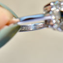 Vintage 2000s Sapphire and Diamond 18ct White Gold Cluster Ring (1.45cts)