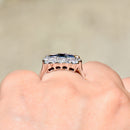 Vintage 2000s Sapphire and Diamond 18ct White Gold Cluster Ring (1.45cts)