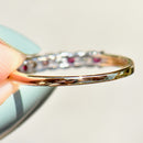 Vintage Ruby and Diamond 18ct Yellow Gold Half Eternity Ring (0.33ct)