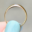 Antique 1901 Edwardian Old Mine Cut Diamond 18ct Yellow Gold Band (0.14ct)