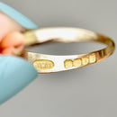 Antique 1901 Edwardian Old Mine Cut Diamond 18ct Yellow Gold Band (0.14ct)