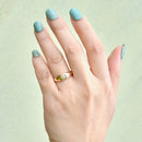 Antique 1901 Edwardian Old Mine Cut Diamond 18ct Yellow Gold Band (0.14ct)