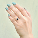 1920s Sapphire and Old-Cut Diamond 18ct Yellow Gold Three-Stone Ring (0.62ct)