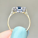 1920s Sapphire and Old-Cut Diamond 18ct Yellow Gold Three-Stone Ring (0.62ct)