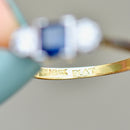 1920s Sapphire and Old-Cut Diamond 18ct Yellow Gold Three-Stone Ring (0.62ct)