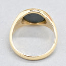Vintage 1980s Bloodstone 9ct Yellow Gold Signet Ring