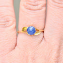 Vintage Sapphire Cabochon Leaf Design Ring (0.95ct)