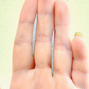 Vintage Graduated Brilliant Cut Diamond 14ct White Gold Drop Earrings (0.38ct)