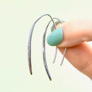 Vintage Graduated Brilliant Cut Diamond 14ct White Gold Drop Earrings (0.38ct)