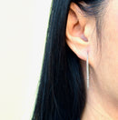 Vintage Graduated Brilliant Cut Diamond 14ct White Gold Drop Earrings (0.38ct)