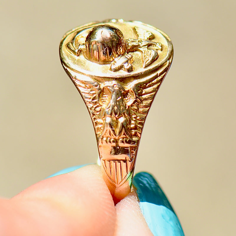 Vintage US Marine Corps Military Signet Ring