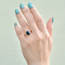 Vintage Sapphire and Diamond 14ct Yellow Gold Three-Stone Engagement Ring (2.05cts)