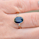 Vintage Sapphire and Diamond 14ct Yellow Gold Three-Stone Engagement Ring (2.05cts)