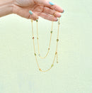 Multi-Coloured Tourmaline Gold Plated Silver Necklace (6.30cts)