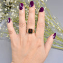 Rectangular Bloodstone 9ct Yellow Gold Signet Ring