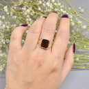 Rectangular Bloodstone 9ct Yellow Gold Signet Ring