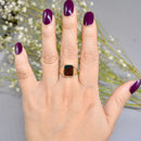 Rectangular Bloodstone 9ct Yellow Gold Signet Ring