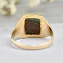 Rectangular Bloodstone 9ct Yellow Gold Signet Ring