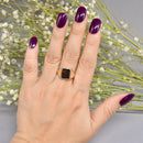 Rectangular Bloodstone 9ct Yellow Gold Signet Ring