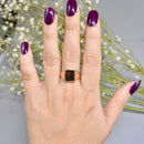 Rectangular Bloodstone 9ct Yellow Gold Signet Ring