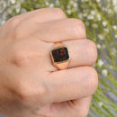 Rectangular Bloodstone 9ct Yellow Gold Signet Ring