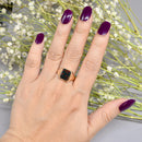 Rectangular Bloodstone 9ct Yellow Gold Signet Ring