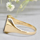 Rectangular Bloodstone 9ct Yellow Gold Signet Ring