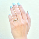 Edwardian Old-Cut Diamond Trilogy Bezel Set 18ct Yellow Gold & Platinum Ring (0.30ct)