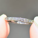 预留 - 装饰艺术 1930 年代/40 年代半永恒钻石及雕刻 18ct 白金和铂金戒指（0.35 克拉）