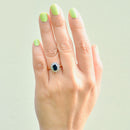 Vintage 1990s Sapphire and Diamond 18ct Yellow Gold Halo Ring (1.24cts)