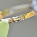 Vintage 1990s Sapphire and Diamond 18ct Yellow Gold Halo Ring (1.24cts)