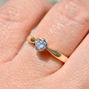 Vintage Brilliant Cut Diamond 18ct Yellow Gold Solitaire Ring (0.33ct)
