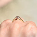 Vintage Champagne Diamond (VVS Clarity) 18ct Yellow Gold & Platinum Solitaire Ring (0.21ct)