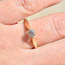 Vintage Champagne Diamond (VVS Clarity) 18ct Yellow Gold & Platinum Solitaire Ring (0.21ct)
