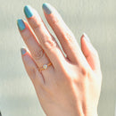 Vintage Champagne Diamond (VVS Clarity) 18ct Yellow Gold & Platinum Solitaire Ring (0.21ct)