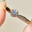 Vintage Champagne Diamond (VVS Clarity) 18ct Yellow Gold & Platinum Solitaire Ring (0.21ct)